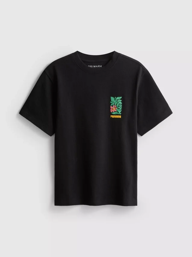 7-15yrs | textured flower graphic t-shirt
