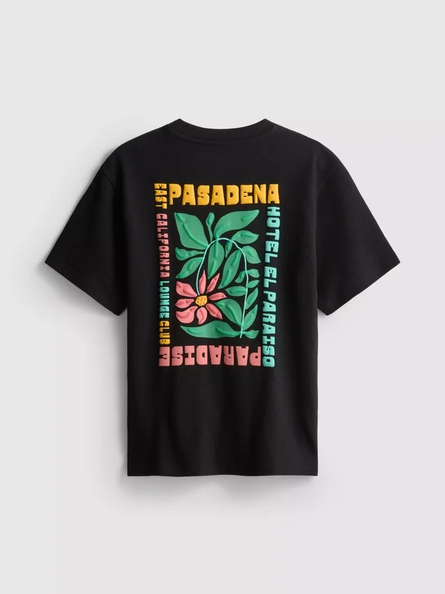 7-15yrs | textured flower graphic t-shirt