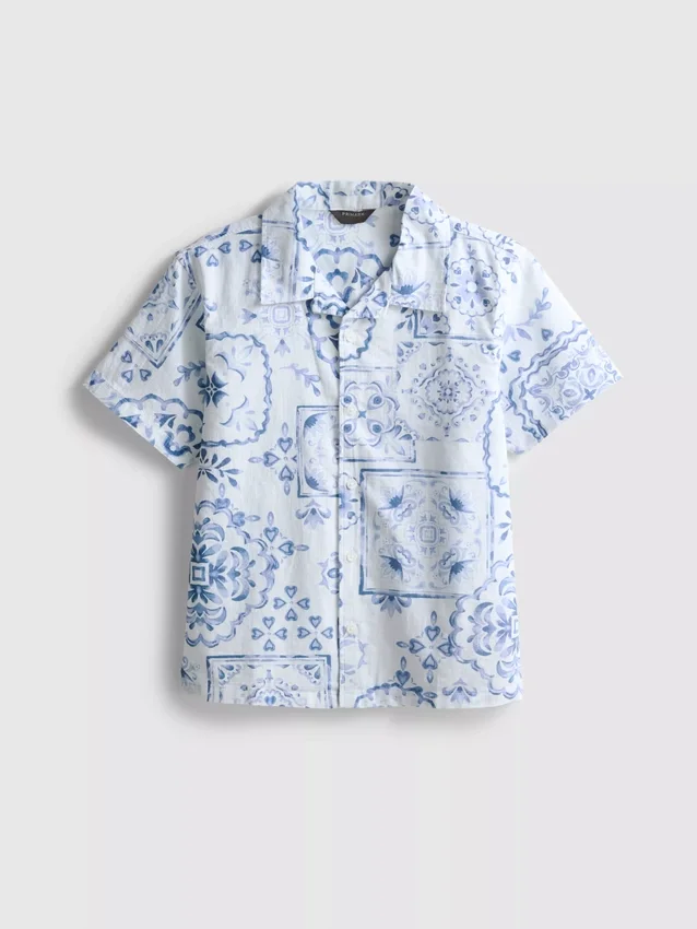 7-15yrs | tile print shirt