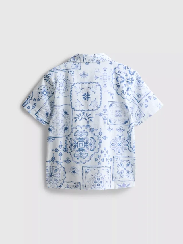 7-15yrs | tile print shirt