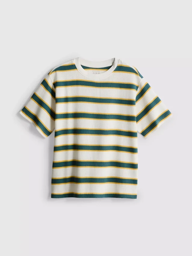 7-15yrs | waffle textured t-shirt