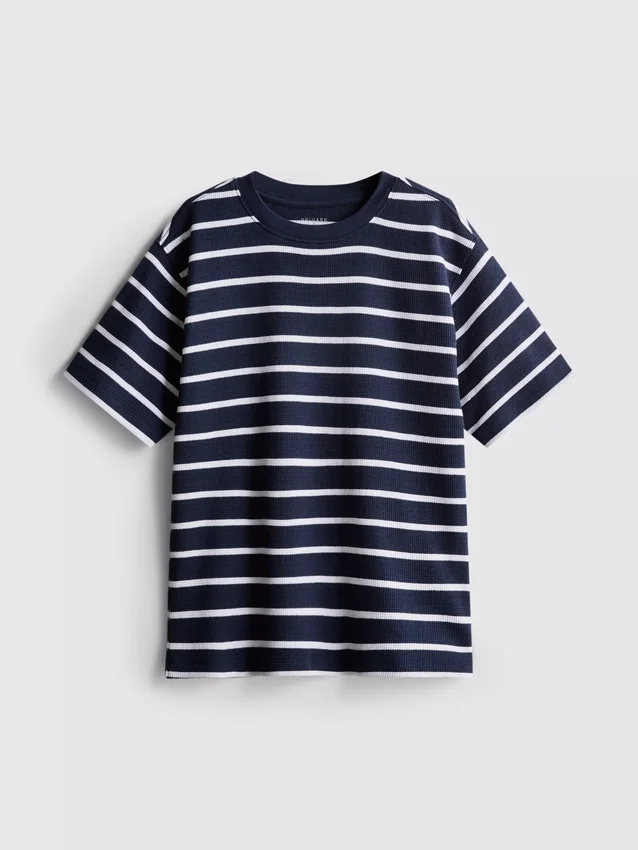 7-15yrs | waffle textured t-shirt