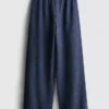 7-15yrs | wide leg crinkle pants