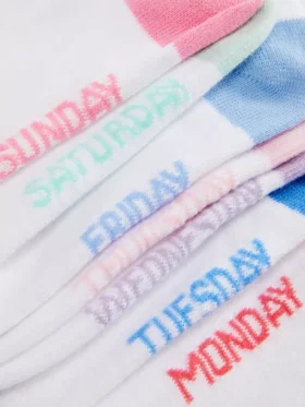 7-pack days of the week ankle socks