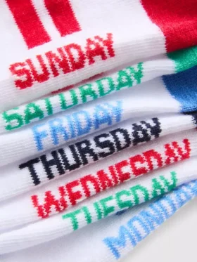 7-pack days of the week ankle socks