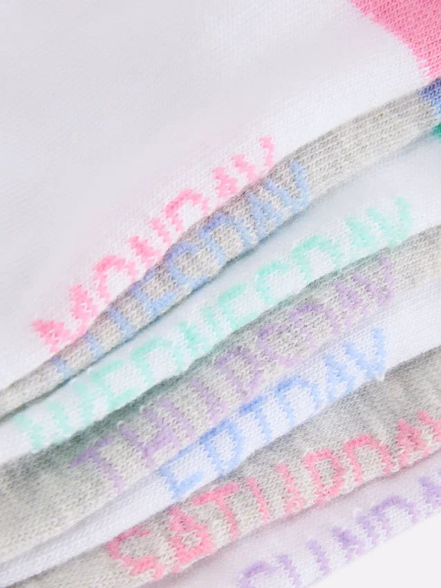 7-pack days of the week sneaker socks