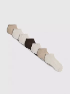 7-pack textured sneaker socks