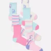 7-pack unicorn ankle socks