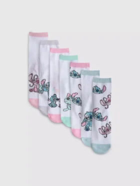 7pk disney's stitch ankle socks