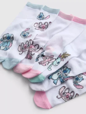 7pk disney’s stitch ankle socks
