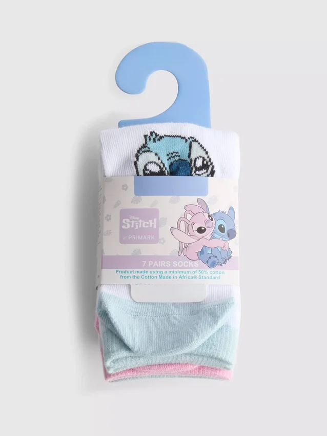 7pk disney's stitch ankle socks