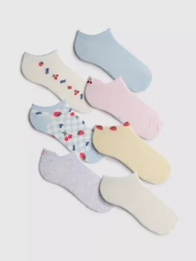 7pk fruit-pattern ankle socks
