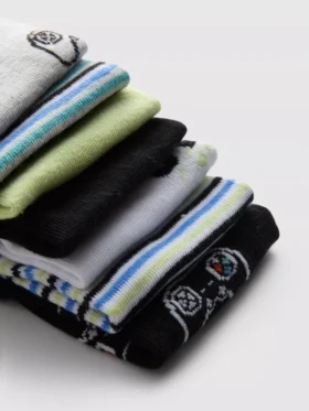 7pk gaming graphic sneaker socks