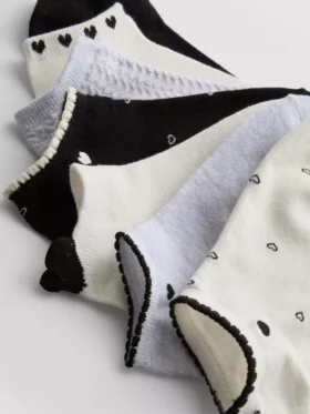 7pk heart sneaker socks
