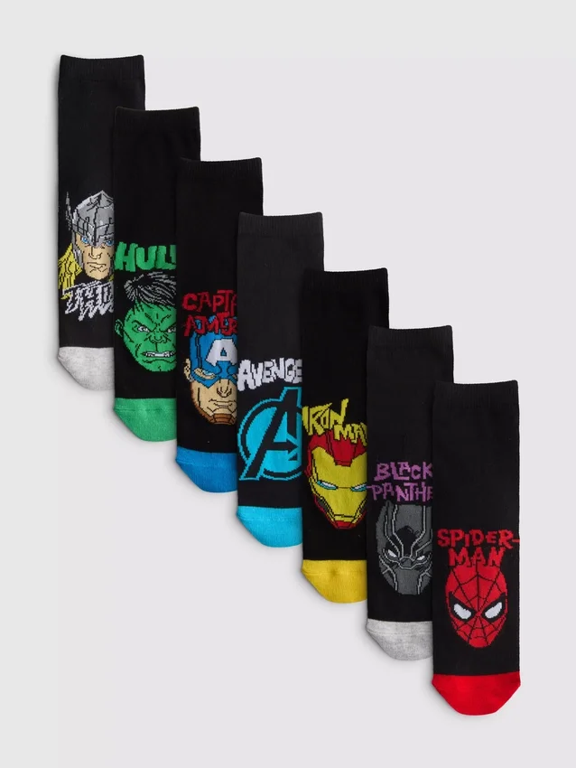7pk marvel ankle socks