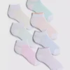 7pk multicolor stripe ankle socks