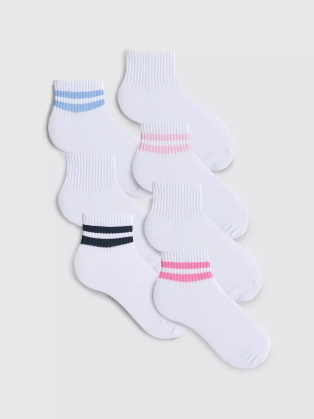 7pk quarter sports socks