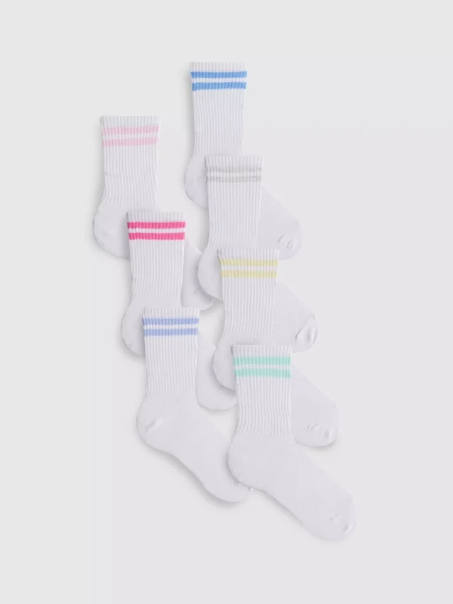 7pk ribbed sports socks