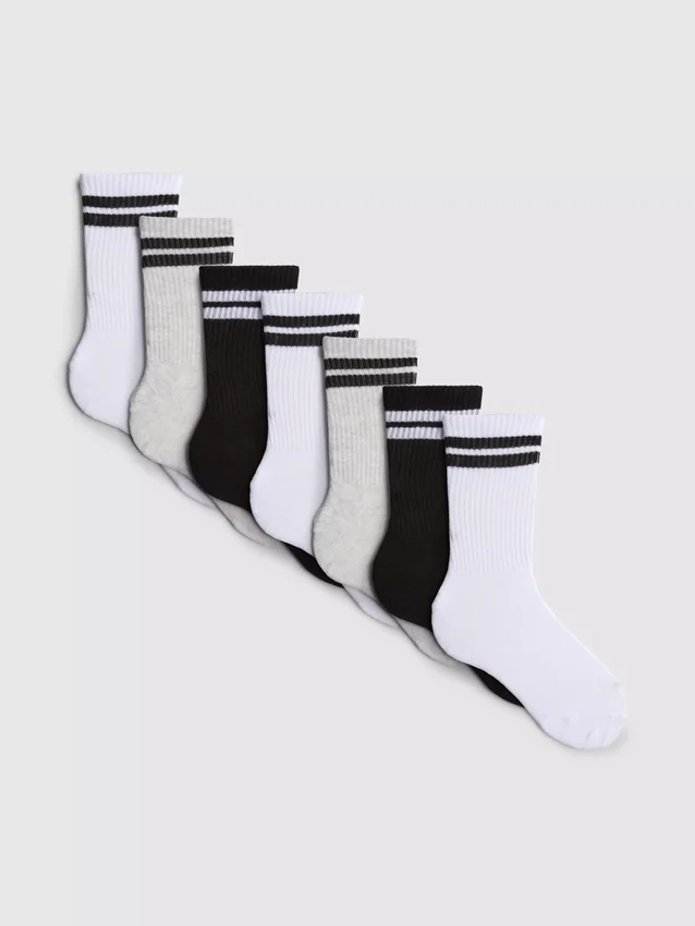 7pk ribbed sports socks