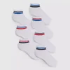 7pk stripe quarter socks