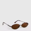 90s tinted oval sunglasses