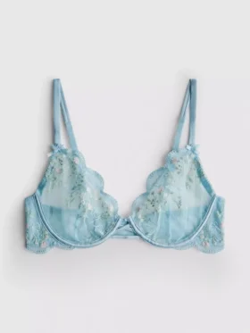 A-e underwired sheer butterfly bra