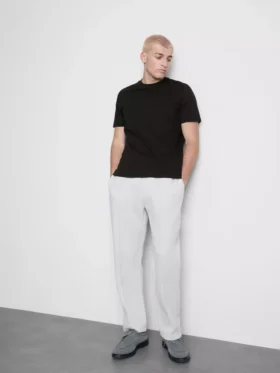 A regular-fit t-shirt with short sleeves and a crew neckline