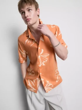 Abstract floral resort shirt