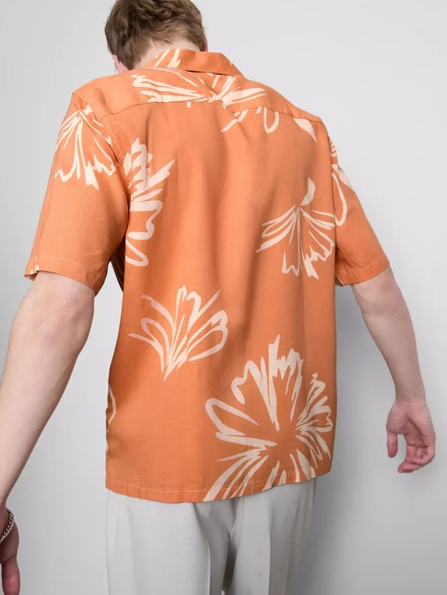 Abstract floral resort shirt