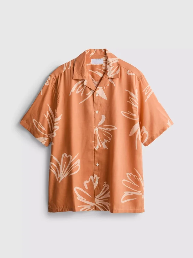 Abstract floral resort shirt