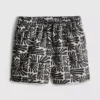 Abstract-print swim shorts