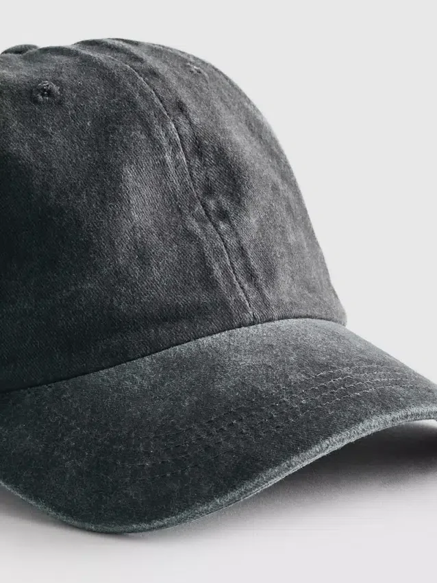 Acid wash baseball cap