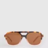 Acrylic aviator-style sunglasses