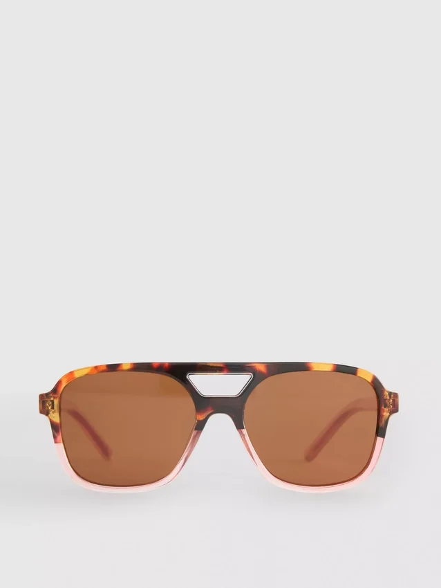 Acrylic aviator-style sunglasses