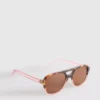 Acrylic aviator-style sunglasses