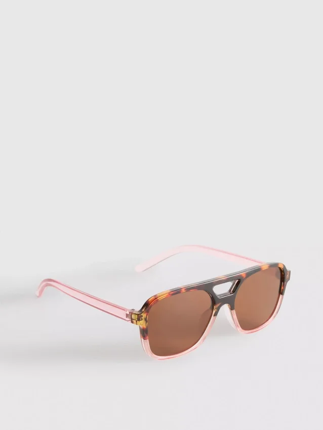 Acrylic aviator-style sunglasses