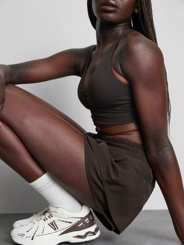 Active woven running shorts