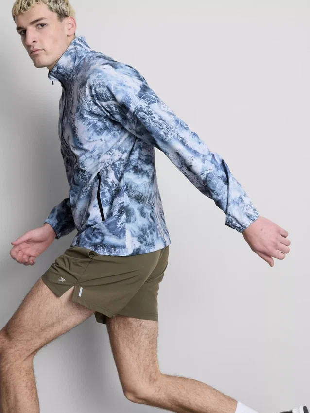 Active zip-up funnel neck jacket