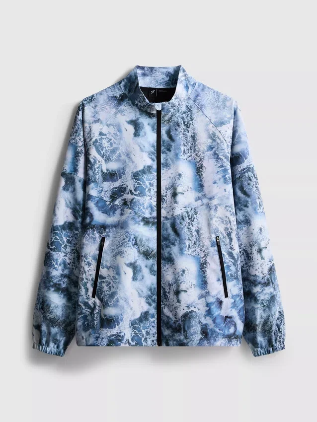 Active zip-up funnel neck jacket