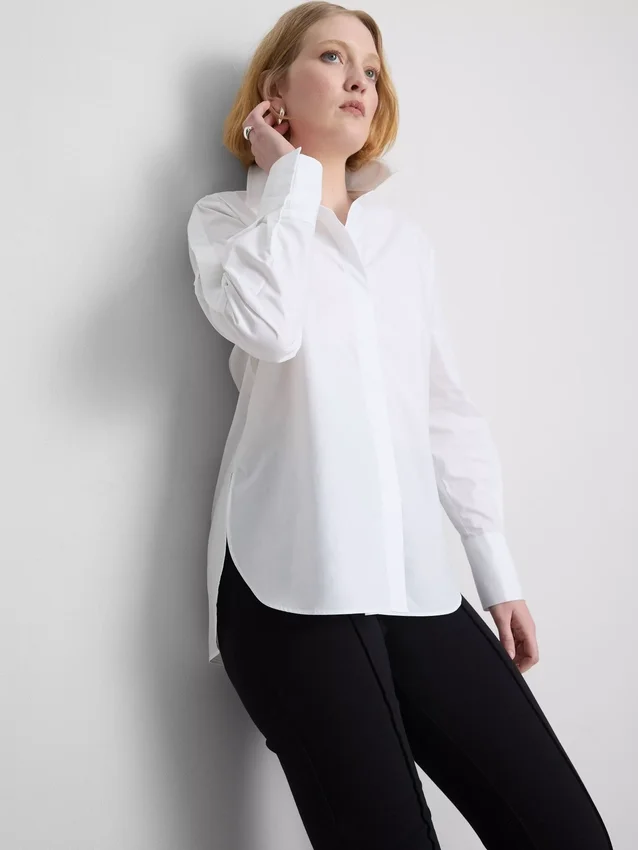 Adaptive poplin shirt