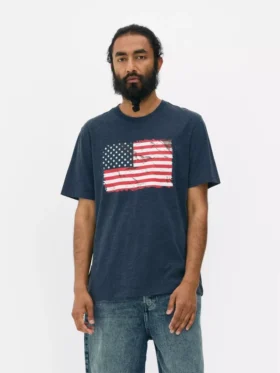 American flag short sleeve t-shirt