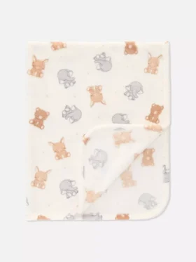 Animal fleece baby blanket