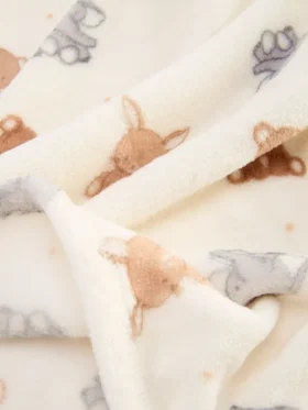 Animal fleece baby blanket