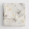 Animal graphic muslin baby blanket