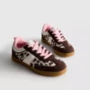 Animal-print gum-sole sneakers
