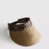 Animal print sun visor