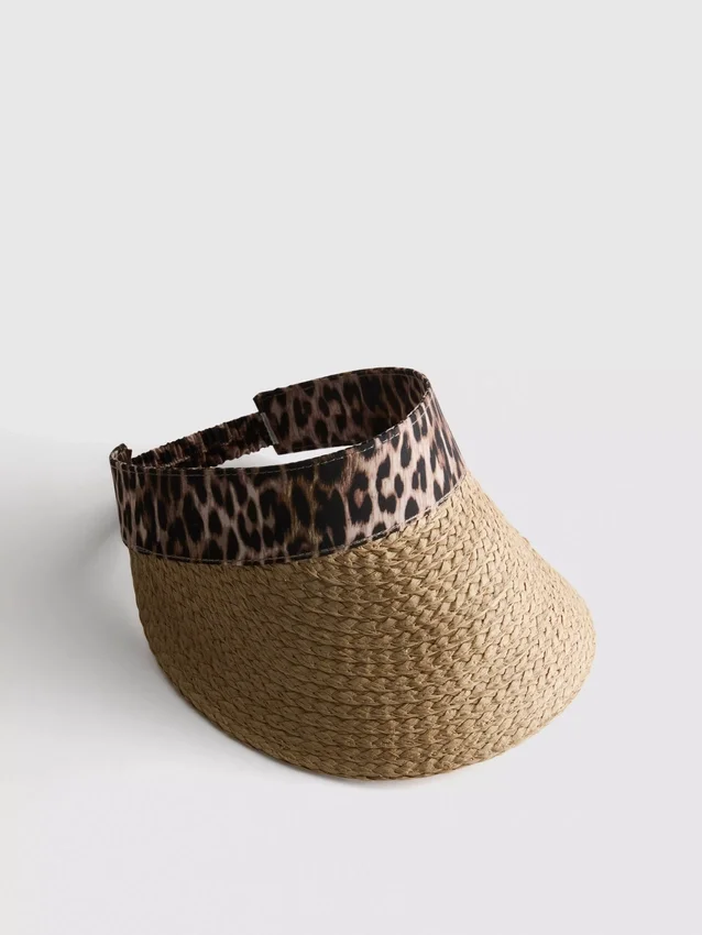 Animal print sun visor