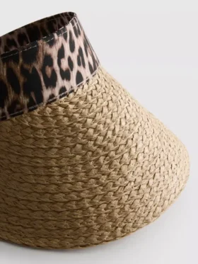 Animal print sun visor