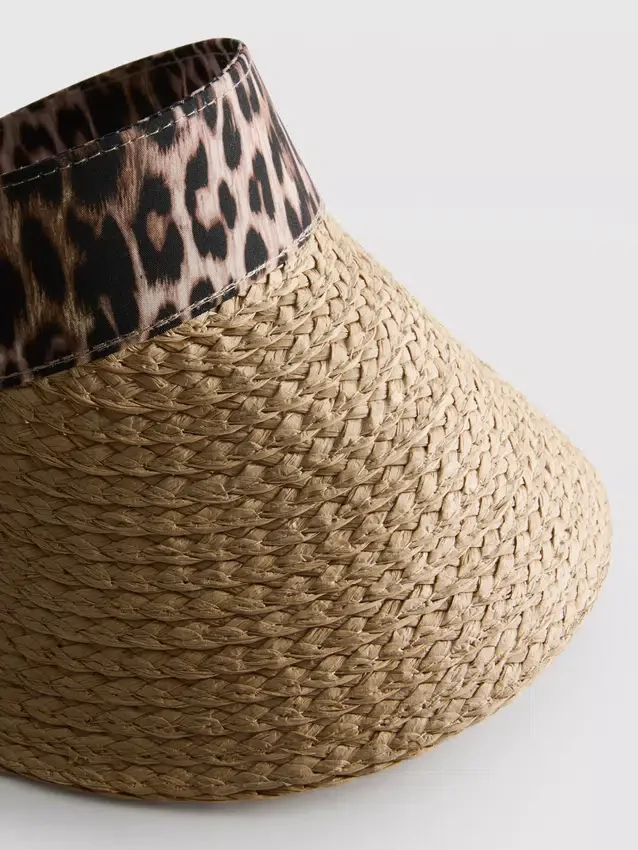 Animal print sun visor