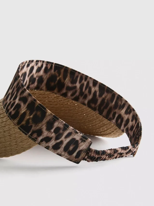 Animal print sun visor